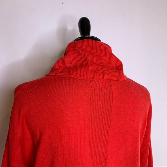 Banana Republic Factory red cowl turtleneck sweater size Small - Picture 7 of 12